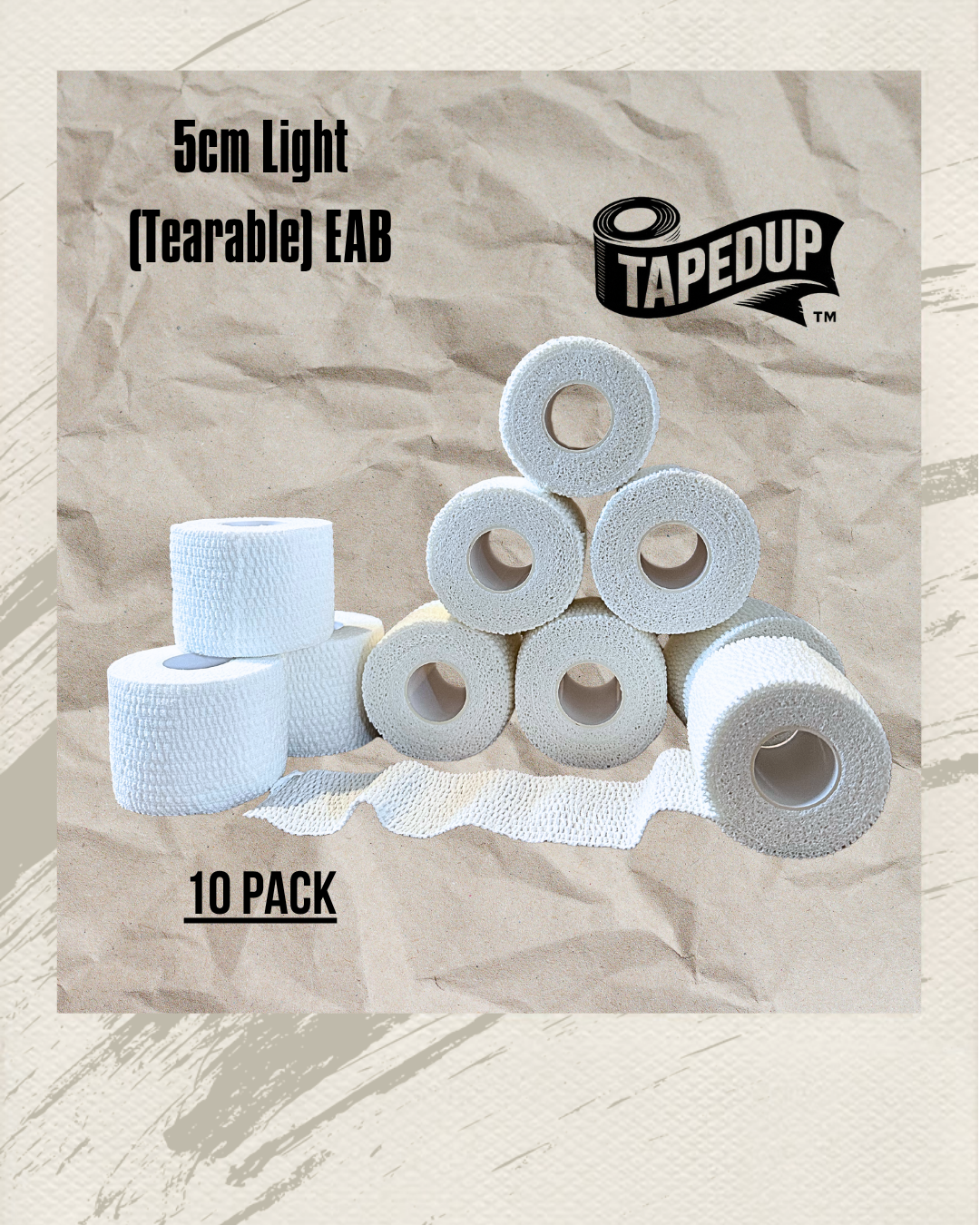 5cm - Tearable Elastic Adhesive Bandage (EAB) (10 Pack)